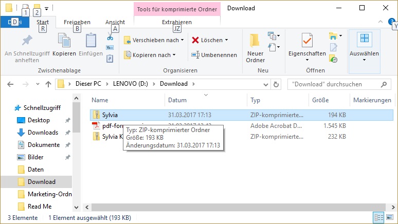 bioscan SWA Auswertung ZIP-Datei herunterladen und entpacken